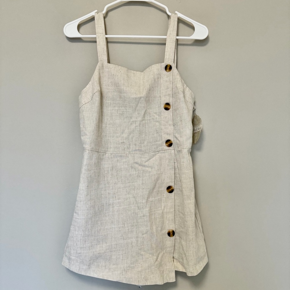 NWT Altar'd State Cream Linen Blend Romper Size M